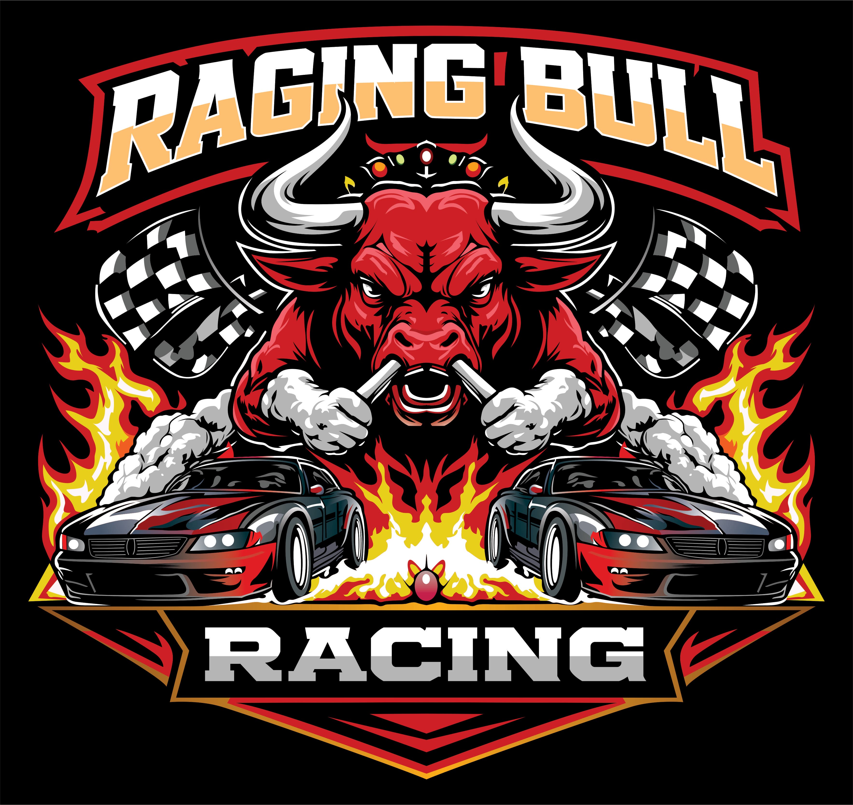 Raging Bull vector artwork sample